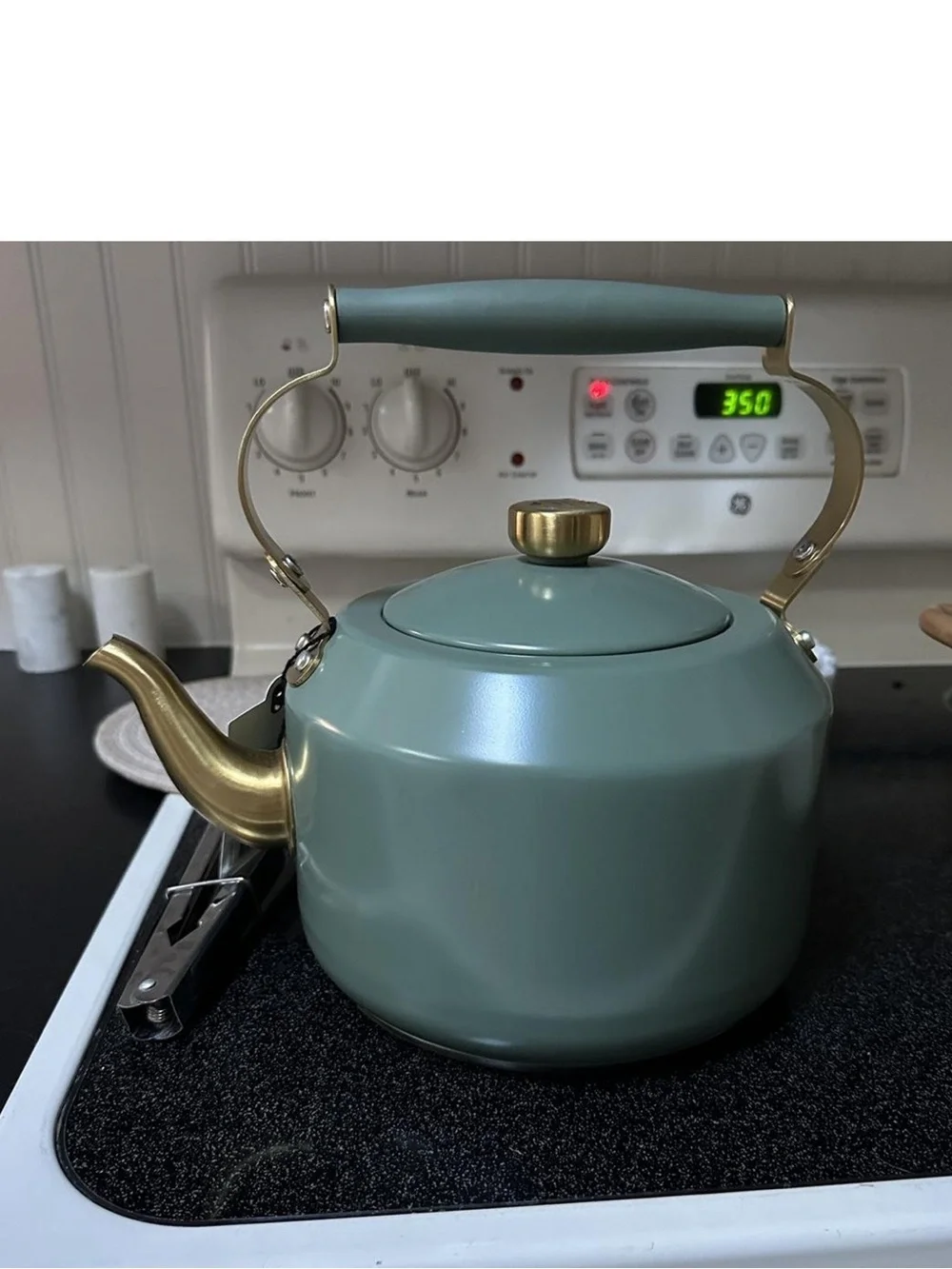 2qt Coated Tea Kettle Bright Olive - Hearth & Hand™ with Magnolia